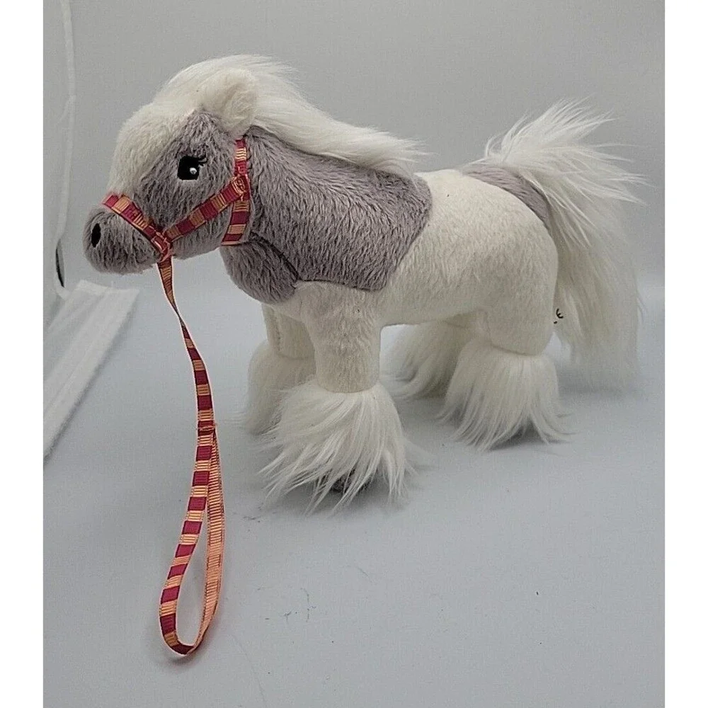 American Girl Wellie Wishers White Gray Shetland Pony Horse Doll FNM12 Plush Toy